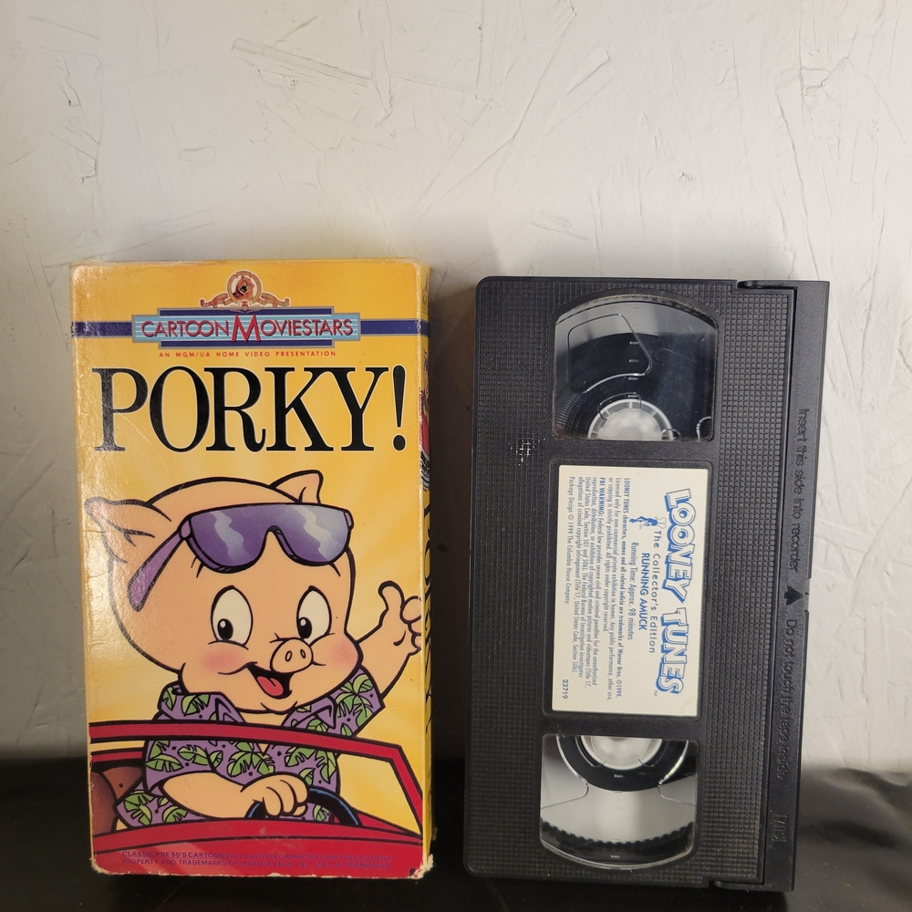 MGM/UA Home Video Porky! Cartoon Moviestars VHS Tape Collector's Edition 1988